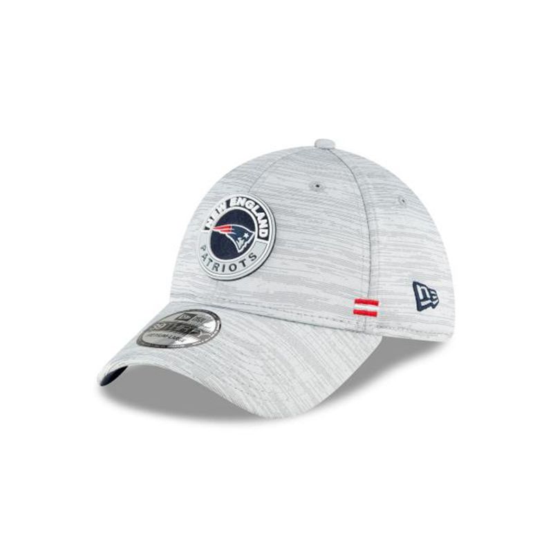 NFL New England Patriots Official Fall Sideline 39Thirty Stretch Fit (EIL5087) - Grey New Era Caps